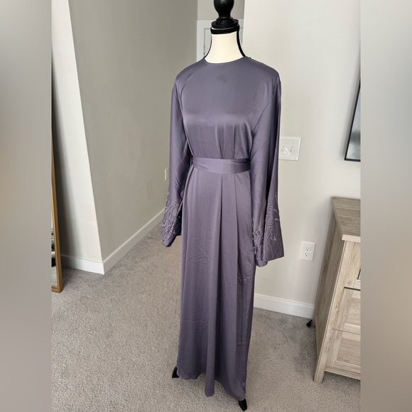 Elegant Purple Women's Dress - Picture 2 of 4
